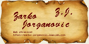 Žarko Jorganović vizit kartica